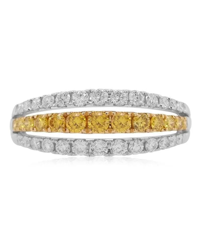 HYT Jewelry 18kt Weißgoldring mit Diamanten - Silber Silber
