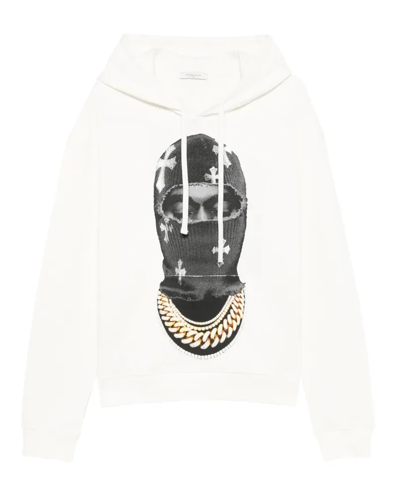 IH NOM UH NIT Mask graphic-print hoodie - Nude Nude