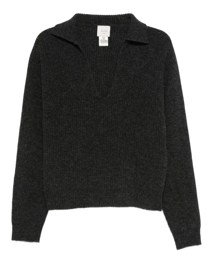 ALYSI Gerippter Pullover - Grau Grau
