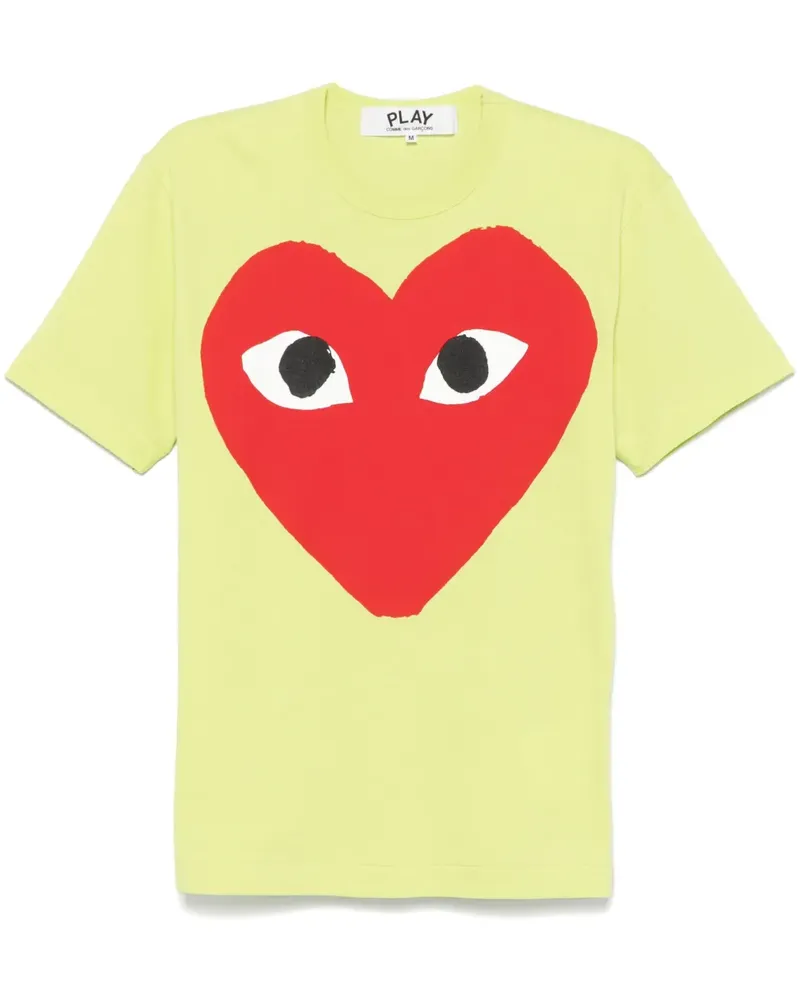 Comme des Garçons T-Shirt mit Herz-Print - Grün Grün