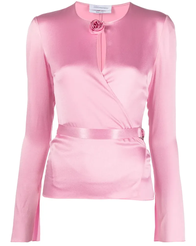 Blumarine Bluse mit Gürtel - Rosa Rosa