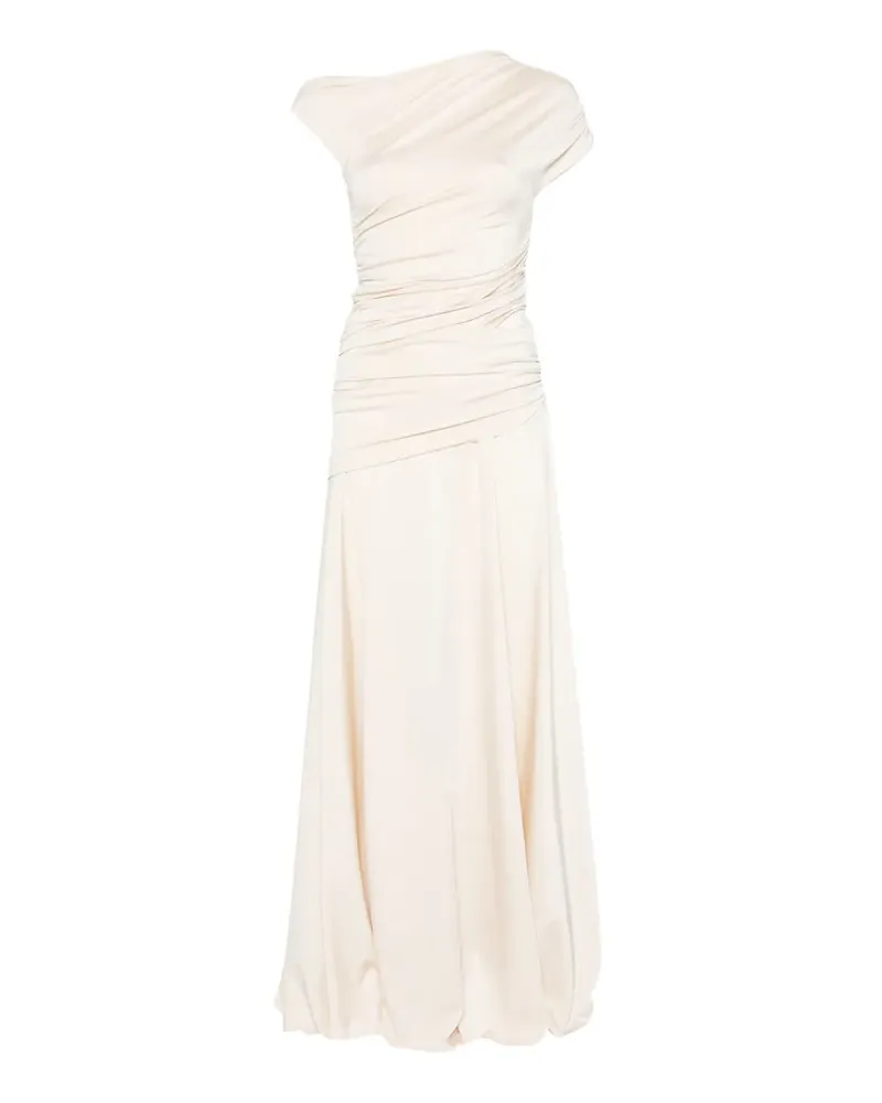 Chiara Boni asymmetric-neck maxi dress - Nude Nude