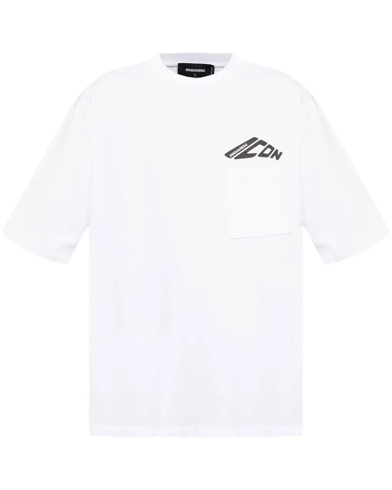 Dsquared2 Icon T-Shirt mit rundem Ausschnitt - Weiß Weiß