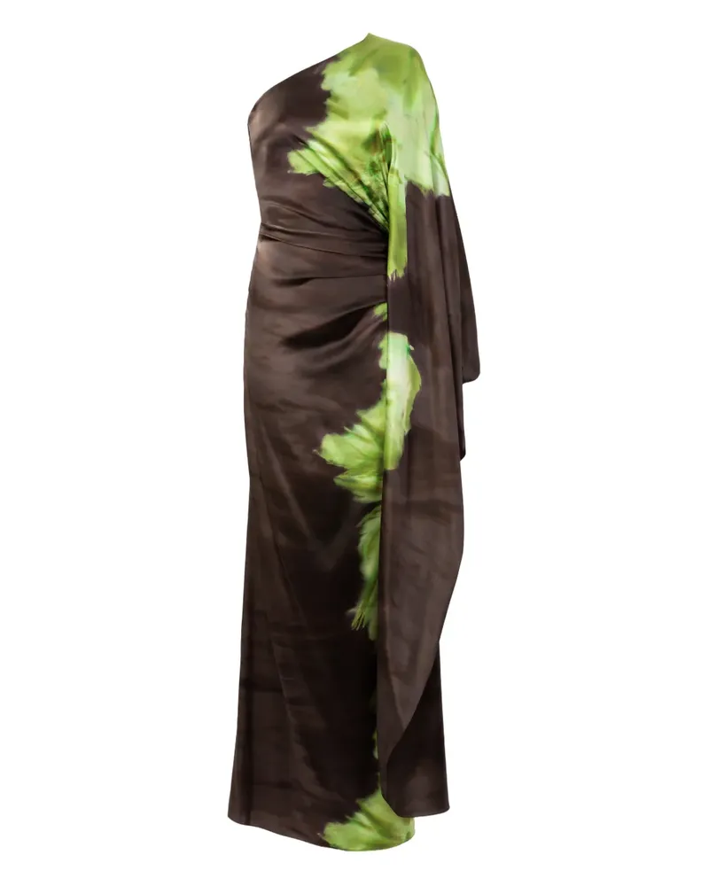 Silvia Tcherassi Afrodita One-Shoulder-Maxikleid - Grün Grün