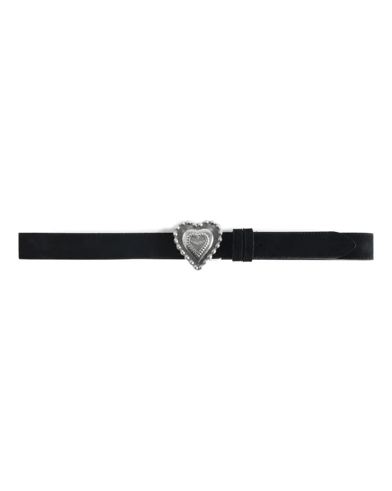 Zadig & Voltaire Santa Fe heart-buckle belt - Schwarz Schwarz