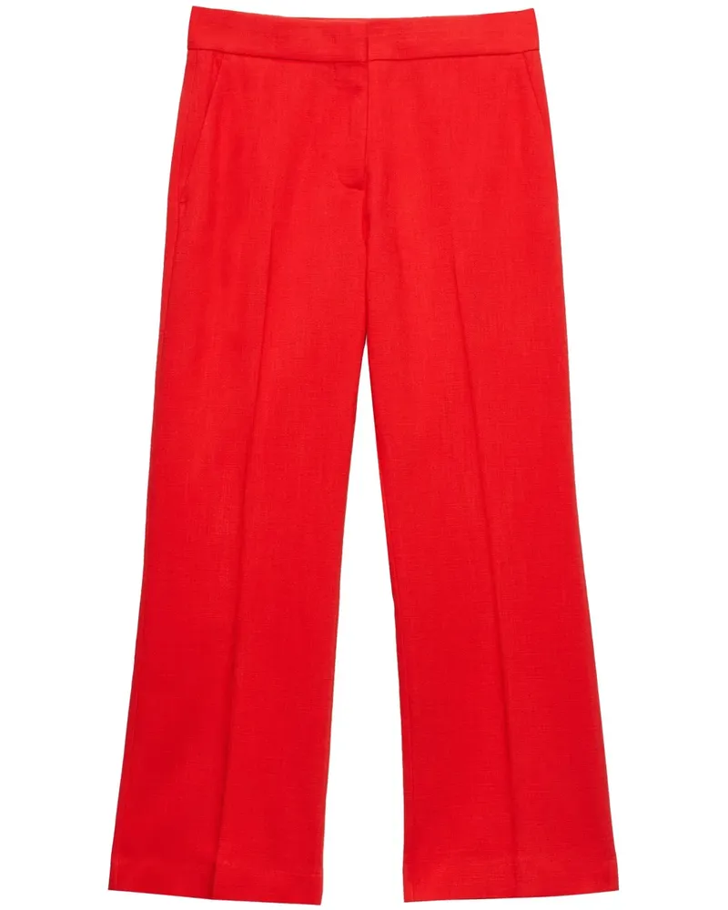 MSGM Gerade Cropped-Hose - Rot Rot