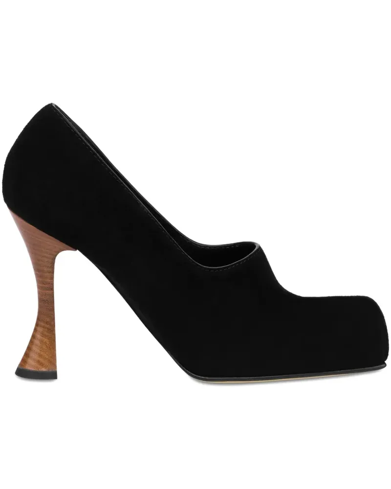 Moschino Wildleder-Pumps mit Holzabsatz - Schwarz Schwarz