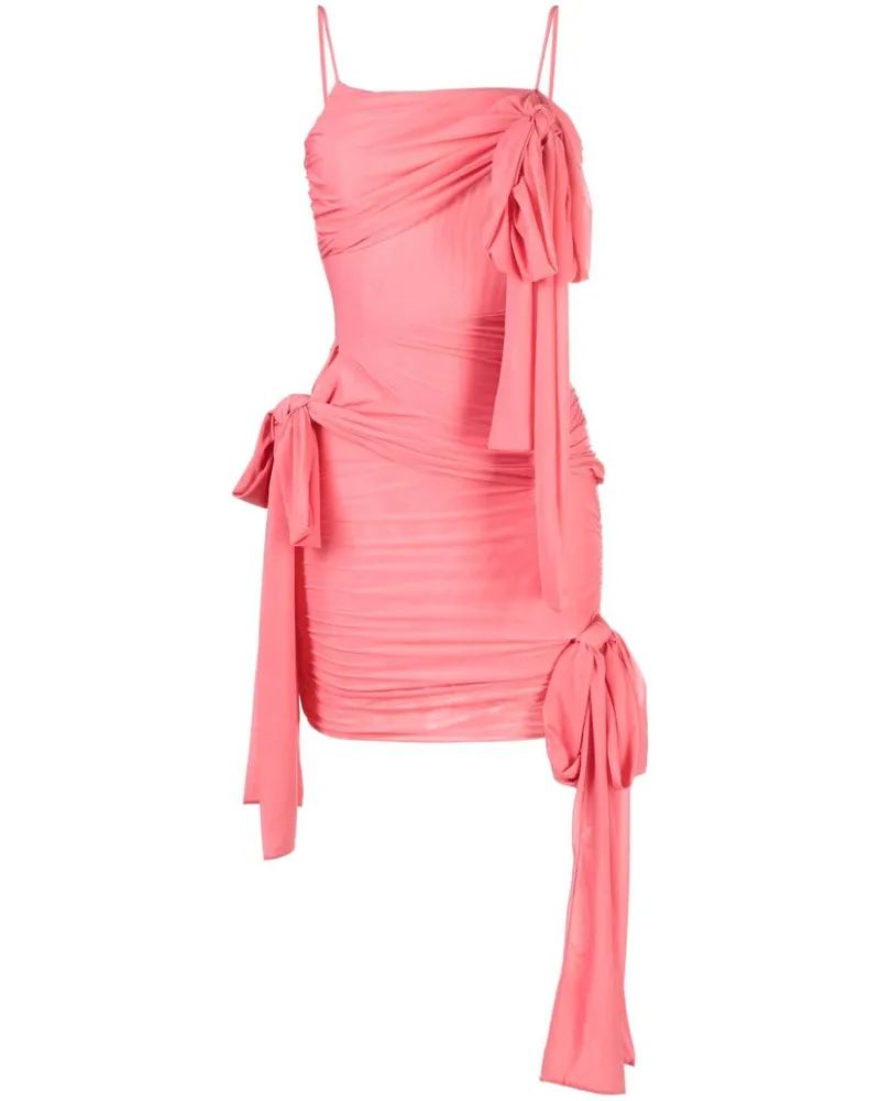 Blumarine Asymmetrisches Kleid mit Fransen - Rosa Rosa