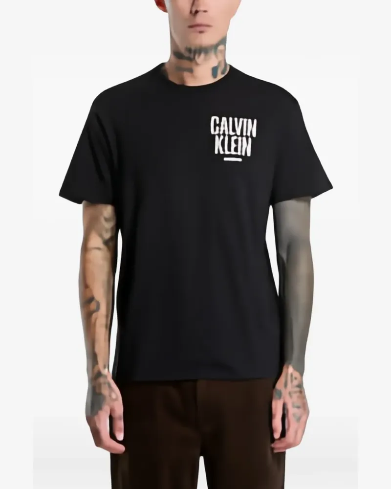 Calvin Klein logo-print T-shirt - Schwarz Schwarz