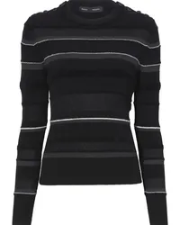 Proenza Schouler Gestreiftes Sweatshirt Schwarz