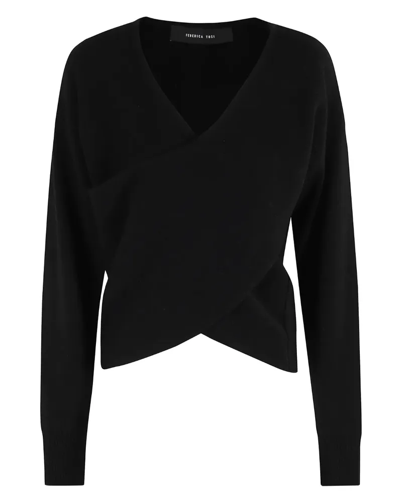 Federica Tosi Langärmeliger Pullover - Schwarz Schwarz