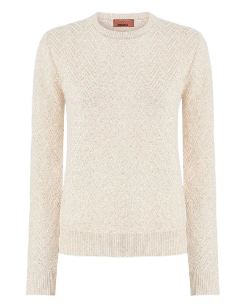 Missoni Rundhals-Pullover mit Zickzackmuster - Nude Nude