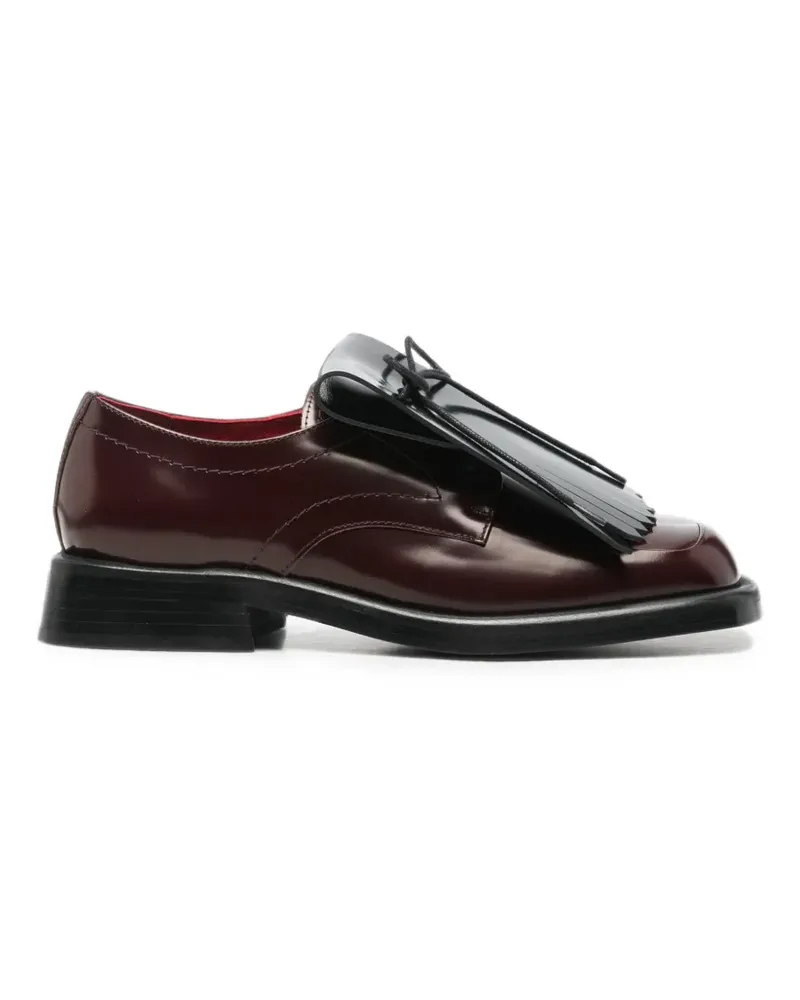 PLAN C Derby-Schuhe mit Fransen - Rot Rot