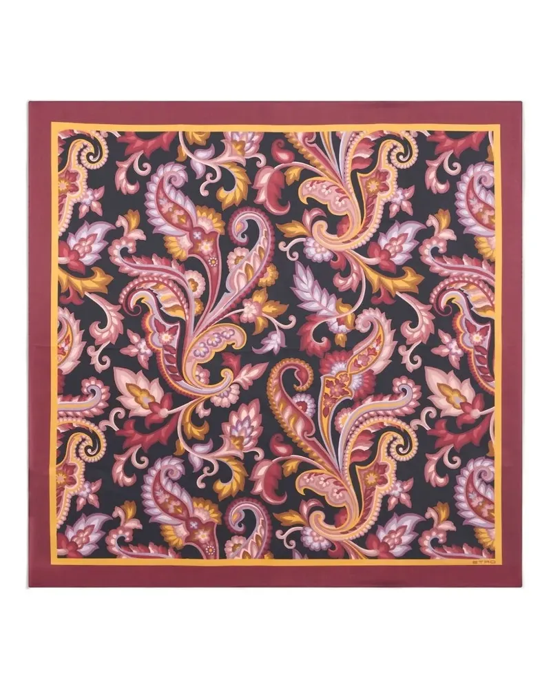 Etro Schal aus Seide mit Paisley-Print - Rot Rot