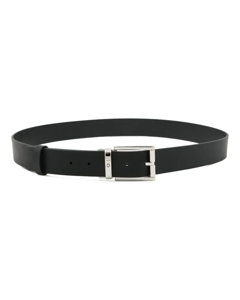 Montblanc rectangular-buckle leather belt - Schwarz Schwarz