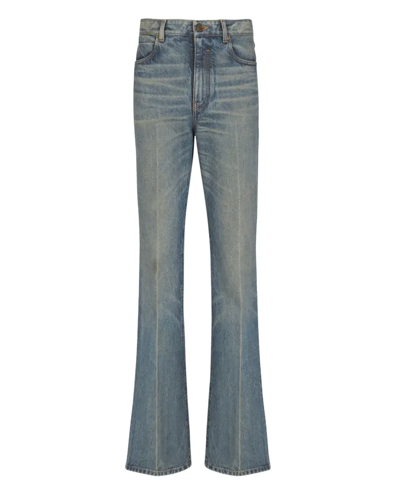 Balmain Bootcut-Jeans aus Baumwolle - Blau Blau