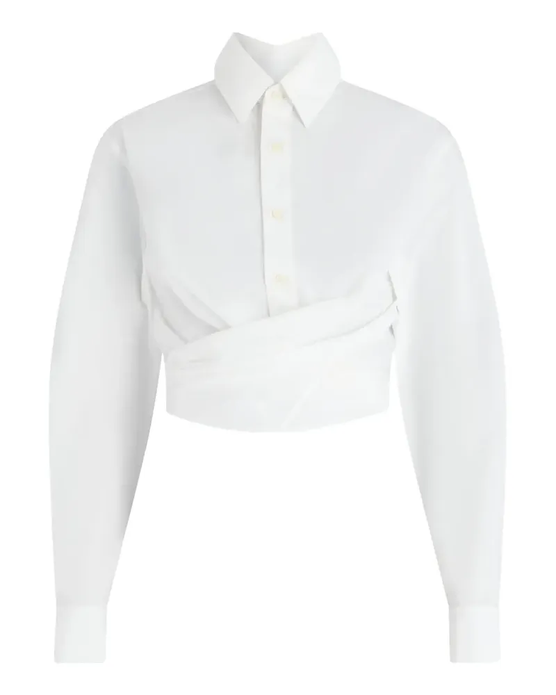 Jean Paul Gaultier The Cropped Wrap Hemd - Weiß Weiß