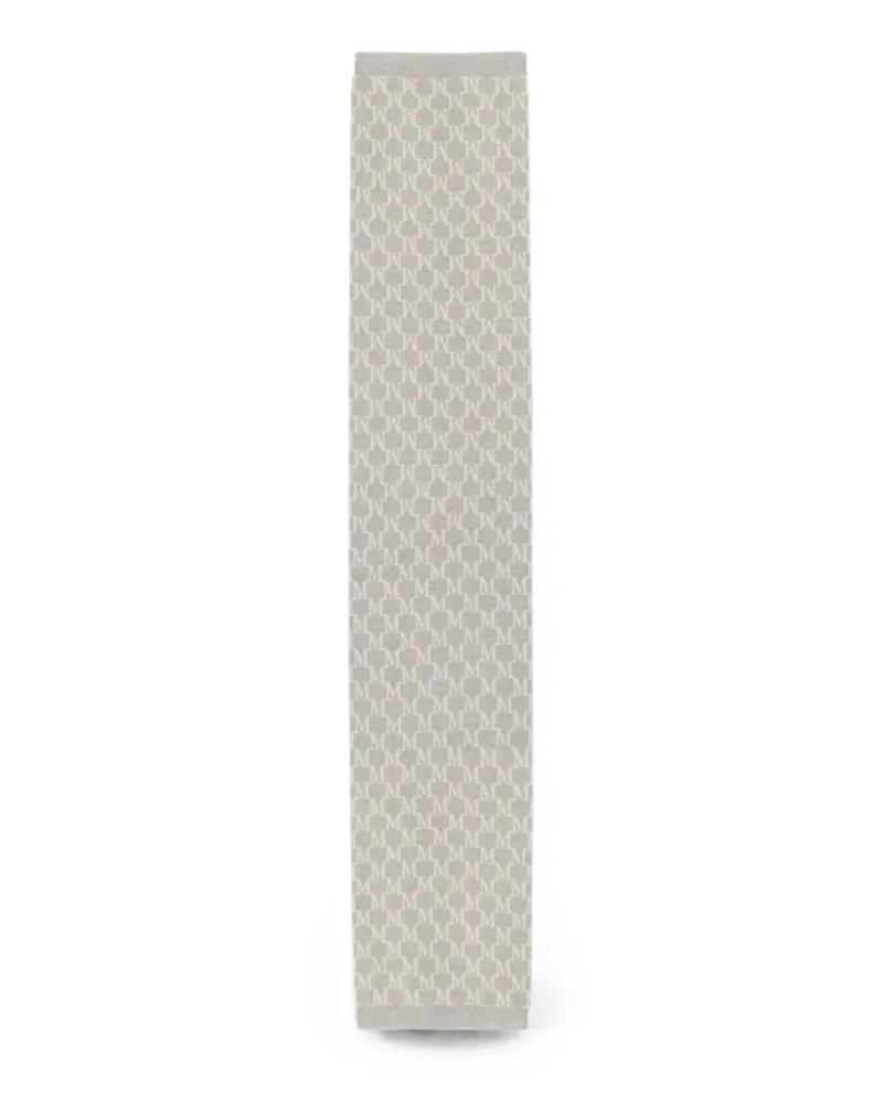 Max Mara monogram-pattern scarf - Grau Grau