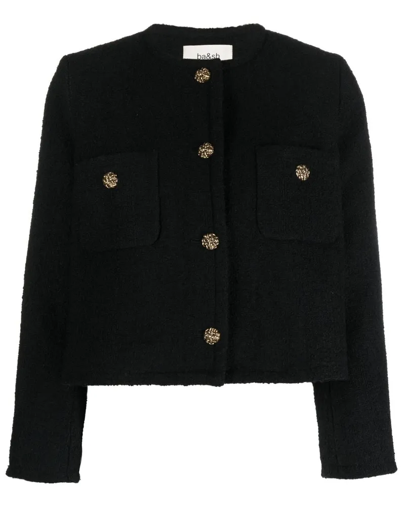 ba&sh Meredith Tweed-Jacke - Schwarz Schwarz