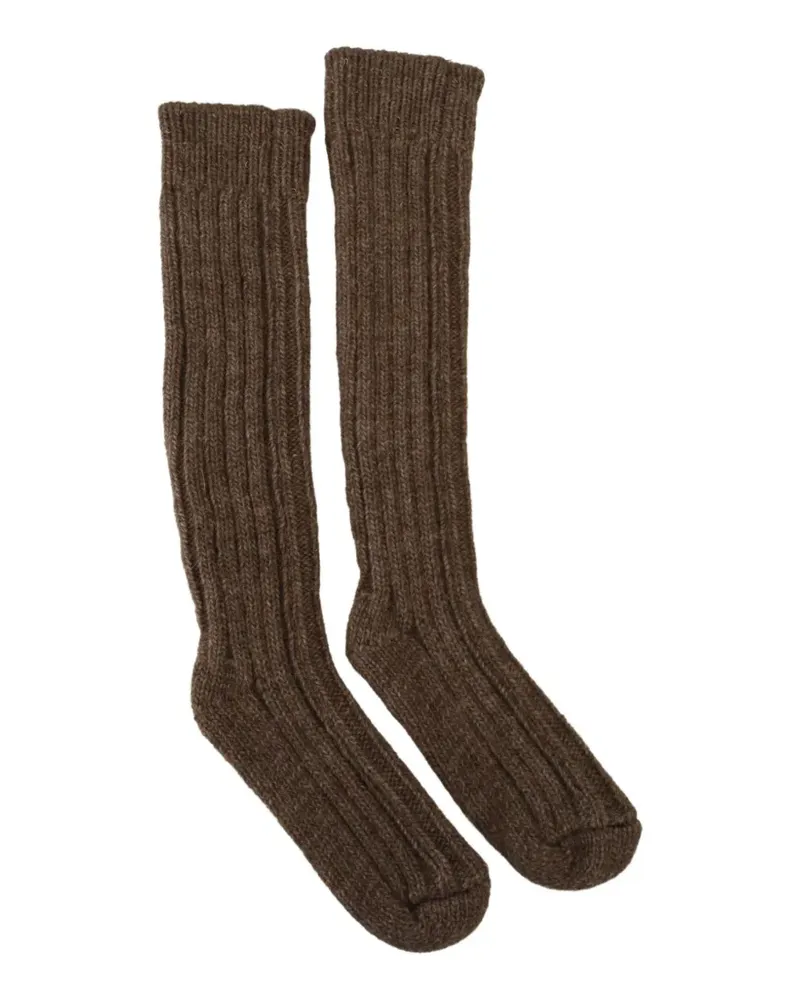 Dolce & Gabbana Socken aus geripptem Strick - Braun Braun