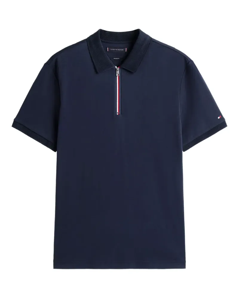 Tommy Hilfiger zipped polo shirt - Blau Blau