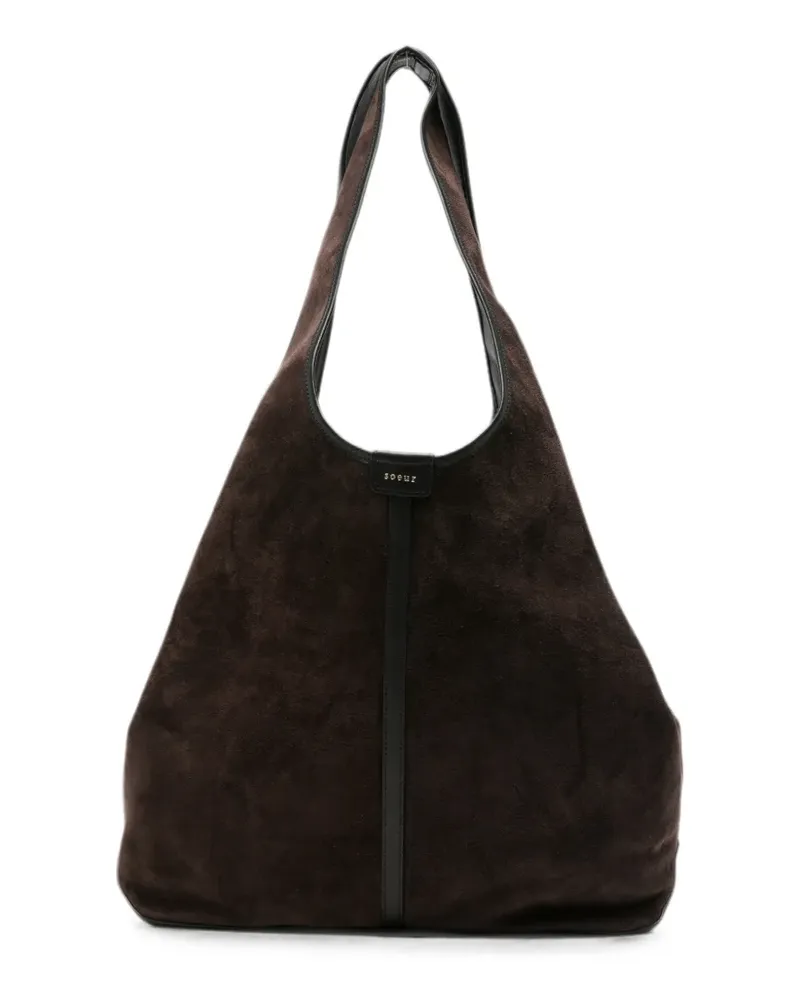 Soeur suede leather shoulder bag - Braun Braun