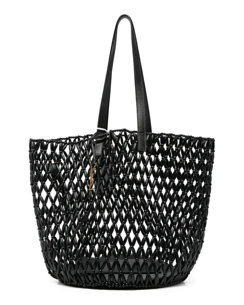 Saint Laurent beaded shoulder bag - Schwarz Schwarz