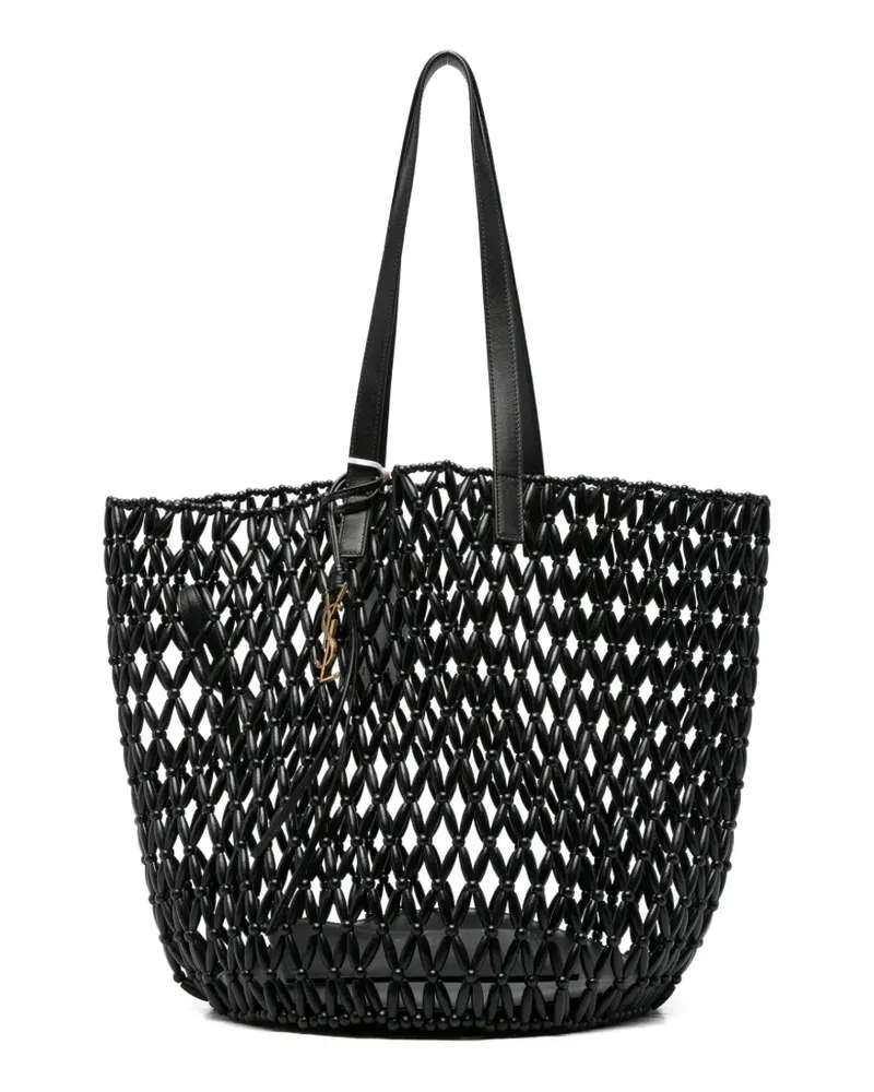 Saint Laurent beaded shoulder bag - Schwarz Schwarz