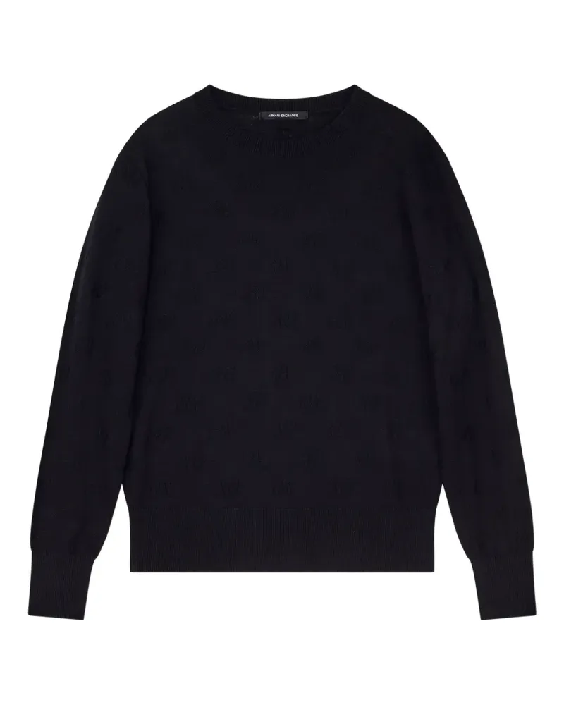 Armani Exchange logo-jacquard sweater - Schwarz Schwarz