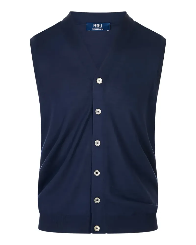 Fedeli Geknöpftes Top - Blau Blau
