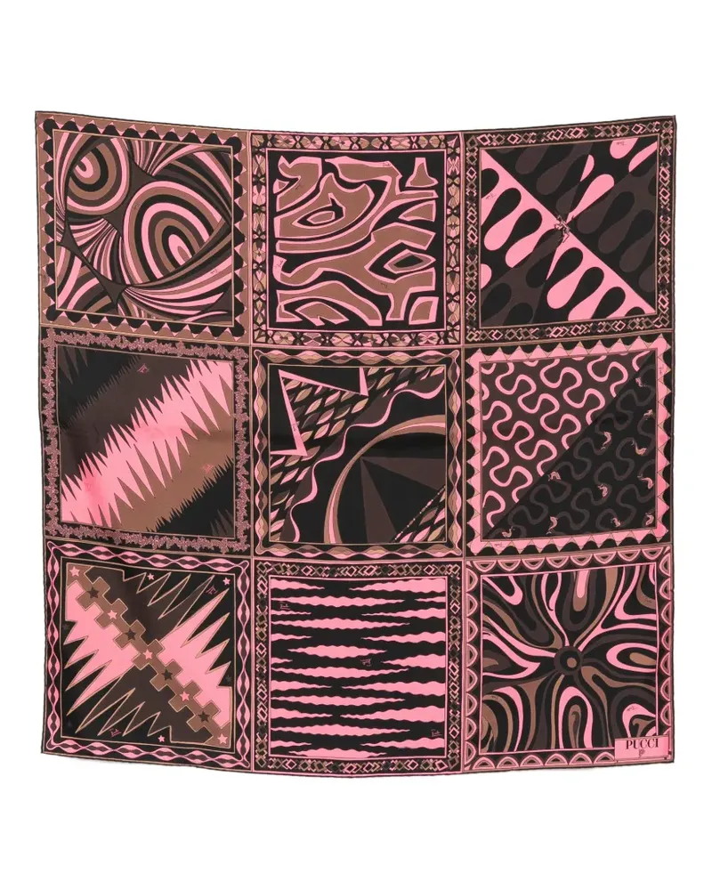 Emilio Pucci Seidenschal mit geometrischem Print - Schwarz Schwarz