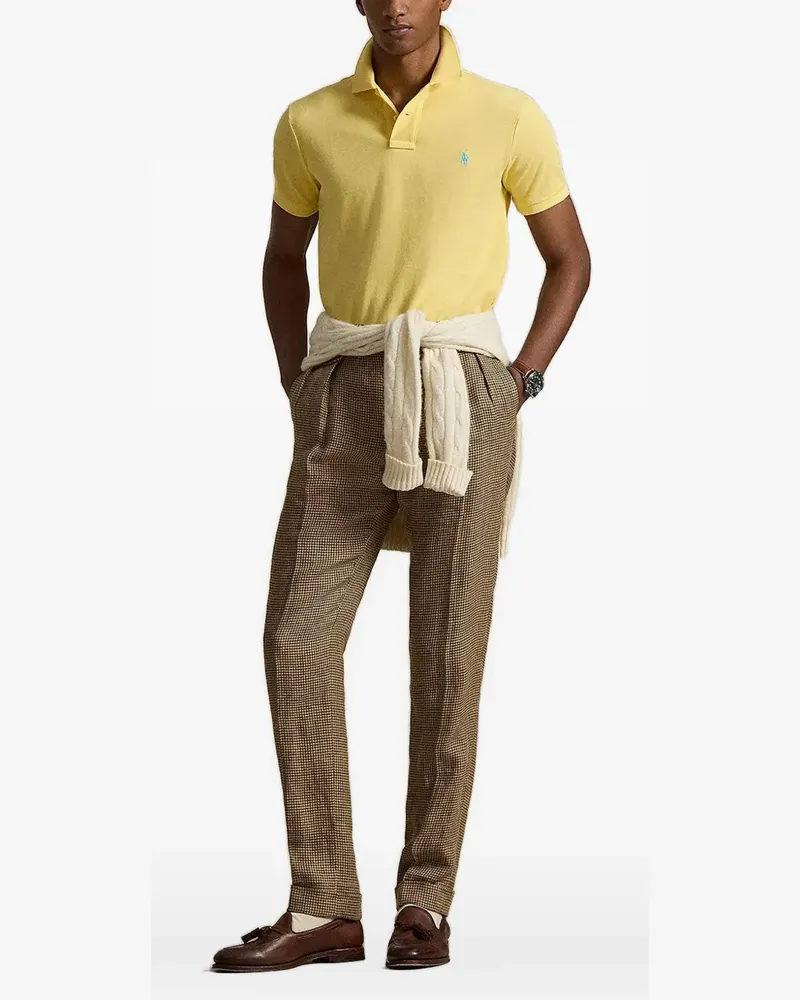 Ralph Lauren Mesh-Poloshirt mit Logo-Stickerei - Gelb Gelb