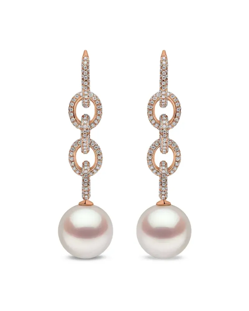 YOKO London Jazz diamond and pearl earrings - Rosa Rosa
