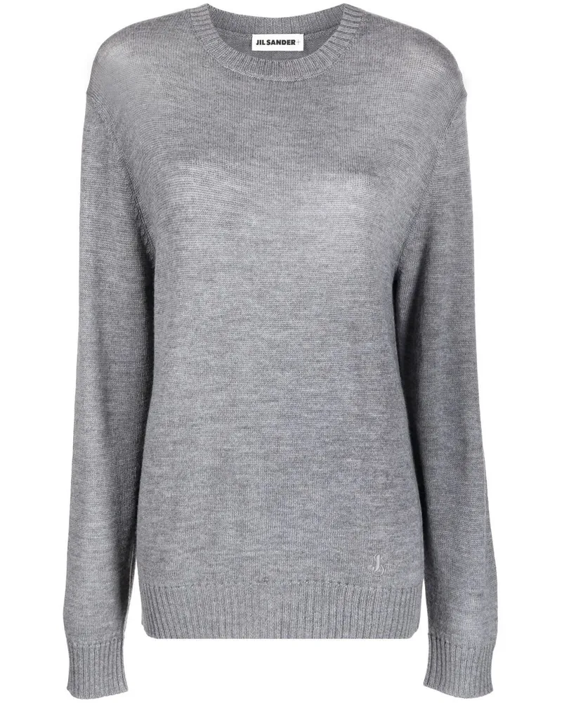 Jil Sander Fein gestrickter Pullover - Grau Grau