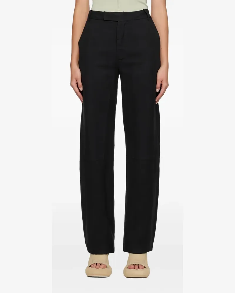 Eckhaus Latta Leinenhose mit Einsätzen - Schwarz Schwarz