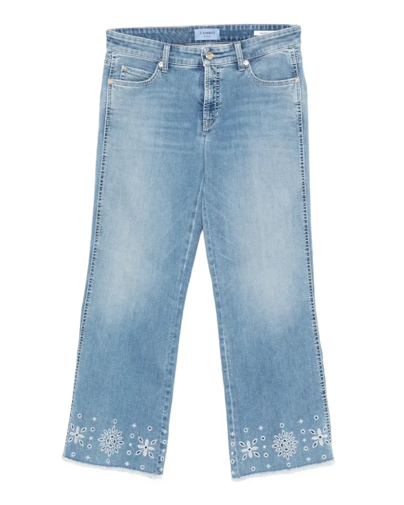 Cambio Francesca broderie anglaise jeans - Blau Blau