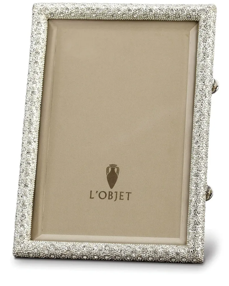 L’OBJET Eckiger Pavé-Bilderrahmen (10cm x 15cm) - Silber Silber
