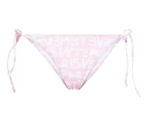 Bikinihöschen mit Logo-Print - Rosa