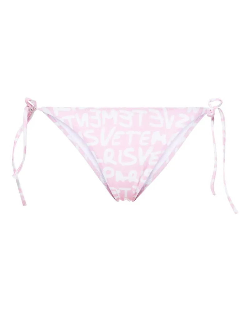 VETEMENTS Bikinihöschen mit Logo-Print Rosa