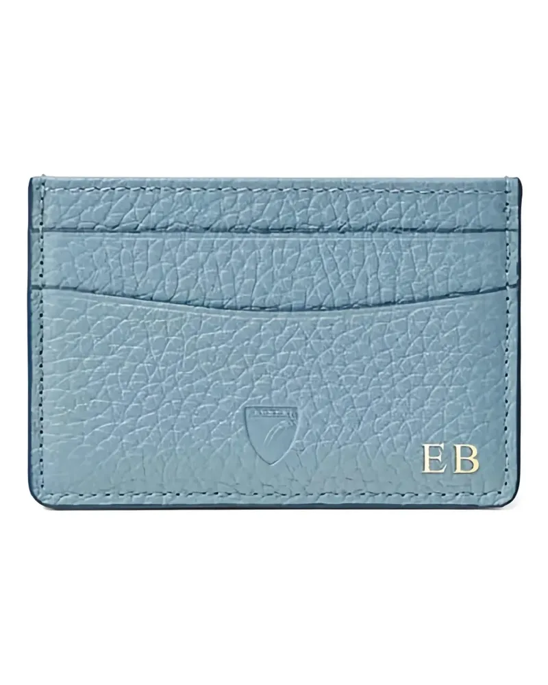 Aspinal of London Kartenetui mit Logo-Schild - Blau Blau