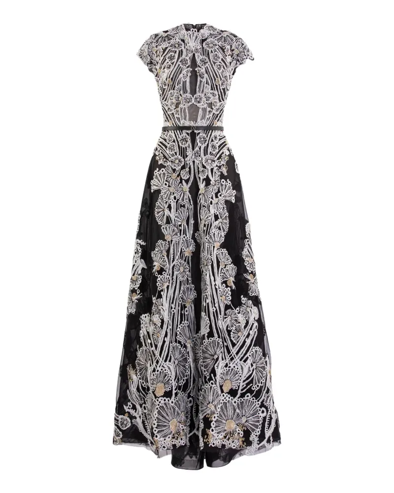 Saiid Kobeisy Verziertes Maxikleid - Schwarz Schwarz