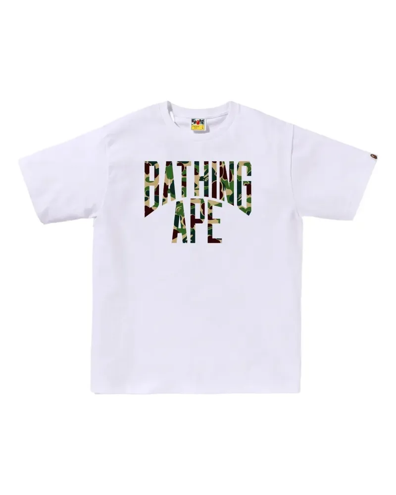BAPE ABC Camo NYC T-Shirt mit Logo - Weiß Weiß