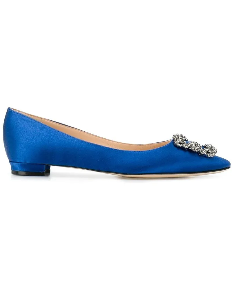 Manolo Blahnik Hangisi' Ballerinas Blau