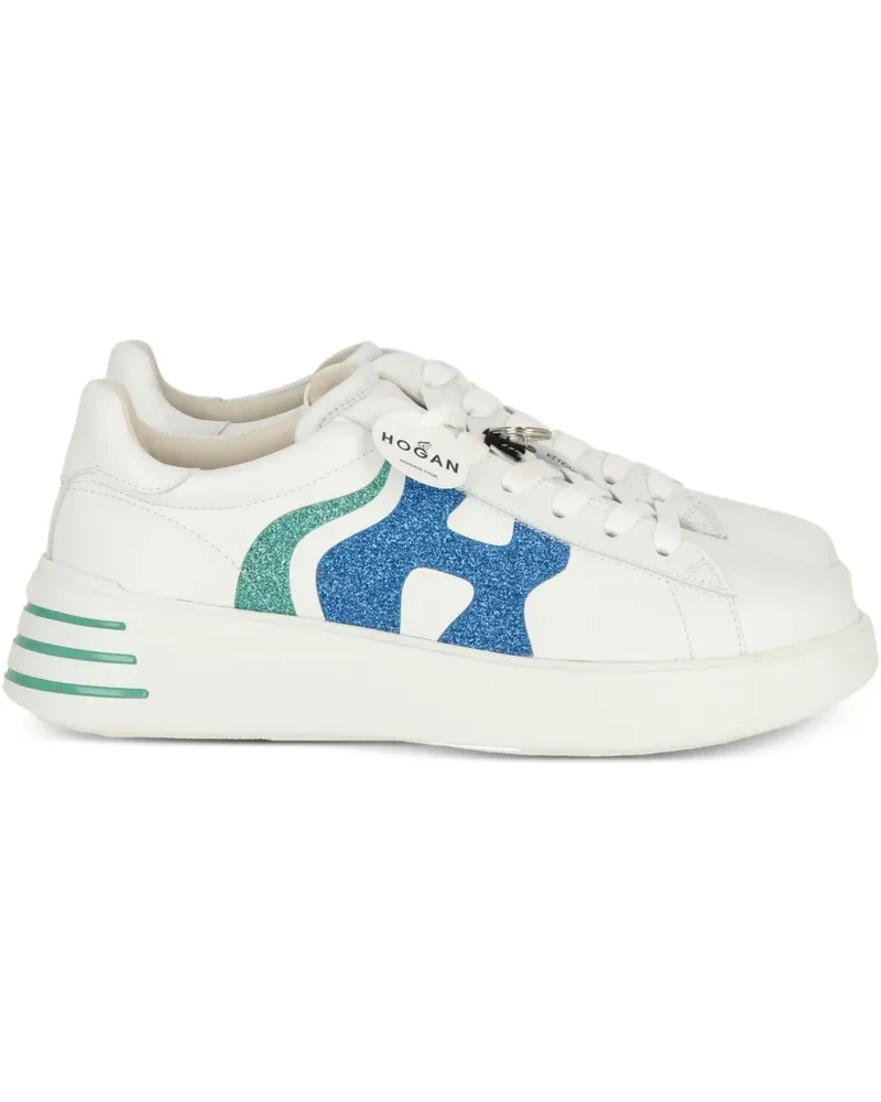 Hogan Sneakers mit Glitter-Logo - Weiß Weiß