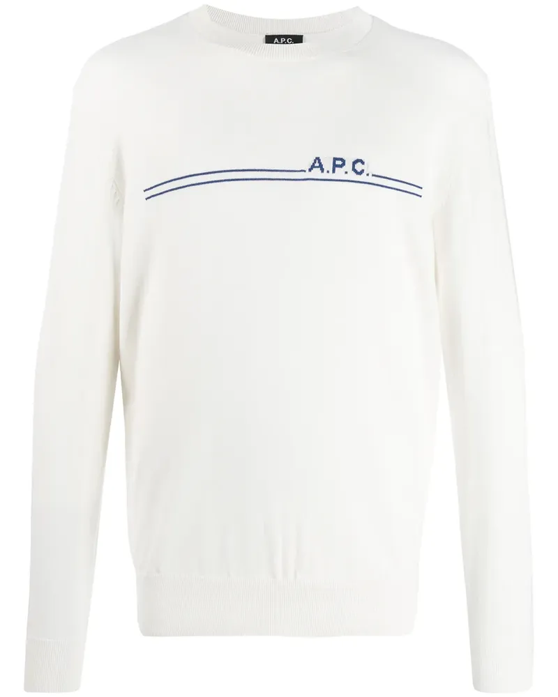 A.P.C. Pullover mit Logo-Print - Nude Nude