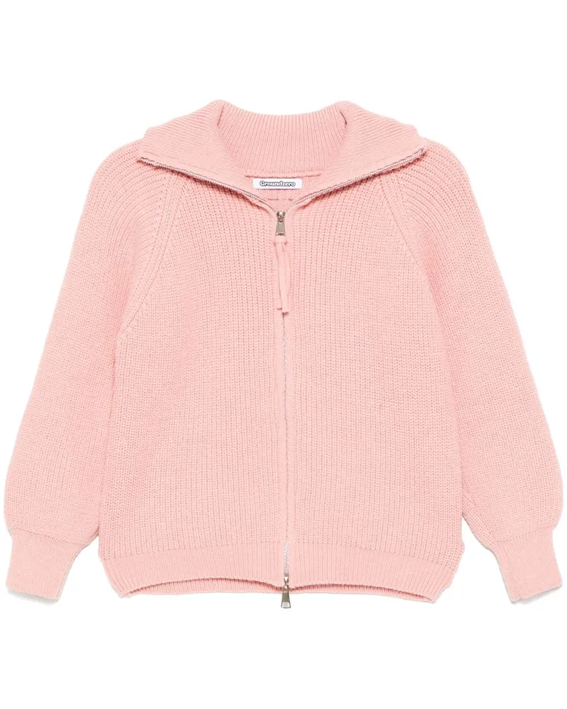 Ground Zero Cardigan mit Reißverschluss - Rosa Rosa