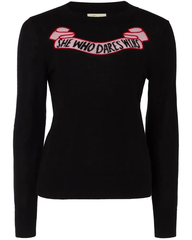 Temperley London She Who Dares Win Pullover - Schwarz Schwarz