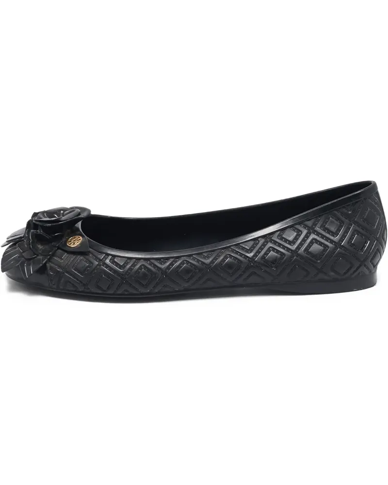Tory Burch Pre-owned Blossom Ballerinas mit Blumendetail - Schwarz Schwarz