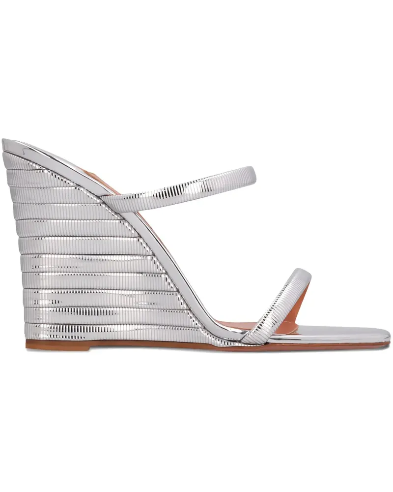 Aquazzura Riviera Wedge-Sandalen 95mm - Grau Grau