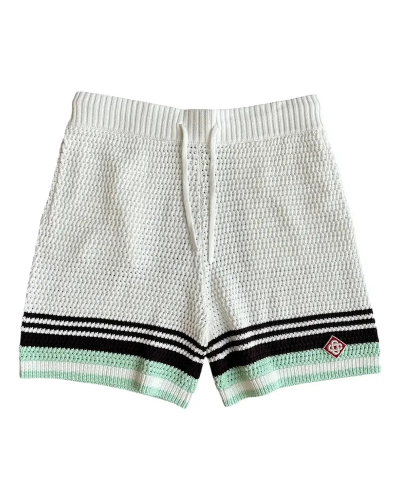 Casablanca Paris Gehäkelte Shorts aus Baumwolle - Weiß Weiß